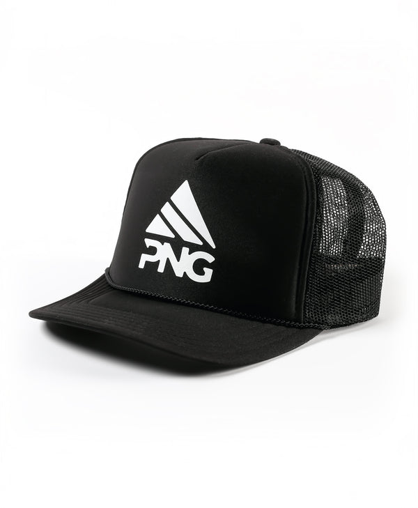 Black adidas trucker top hat